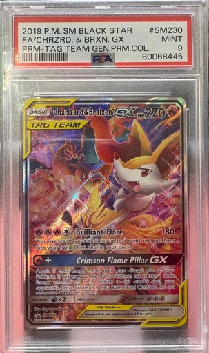 Charizard & Braixen GX - SM230 - SM Promos (SMP) PSA9