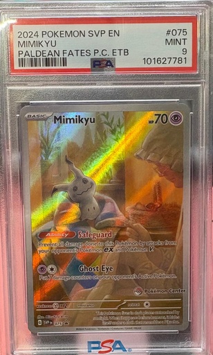 Mimikyu - 075 (Pokemon Center Exclusive) - SV: Scarlet & Violet Promo Cards (SVP)  PSA9