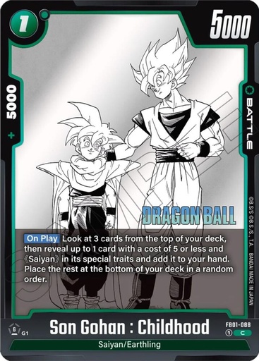 Son Gohan : Childhood - Manga Booster 01 (SB01) 