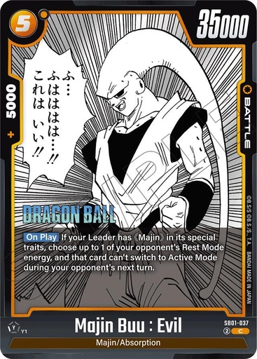 Majin Buu : Evil - SB01-037 - Manga Booster 01 (SB01) 