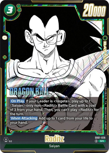 Raditz - SB01-026 - Manga Booster 01 (SB01) 
