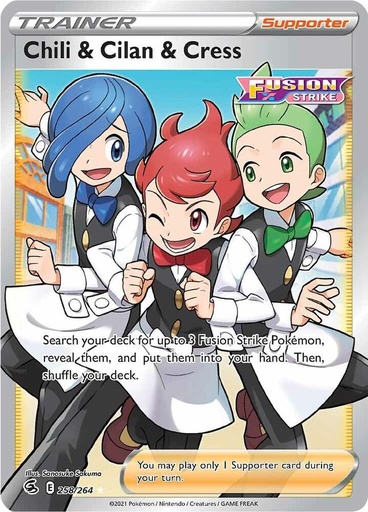 Chili & Cilan & Cress (Full Art) - SWSH08: Fusion Strike (SWSH08)