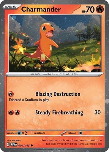 Charmander - 004/165 (Cosmos Holo) - Miscellaneous Cards & Products (MCAP)