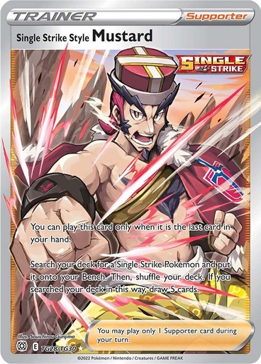 Single Strike Style Mustard - SWSH09: Brilliant Stars Trainer Gallery TG28/TG30