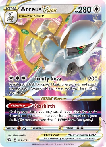 Arceus VSTAR - SWSH09: Brilliant Stars 123/172