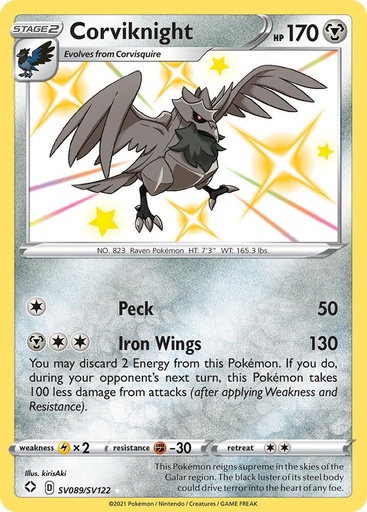 Corviknight - Shining Fates: Shiny Vault (SHFSV)