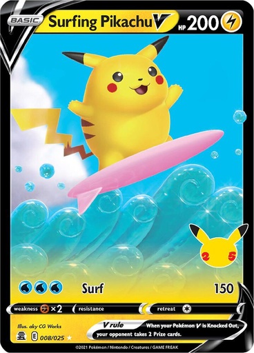 Surfing Pikachu V - Celebrations (CLB)