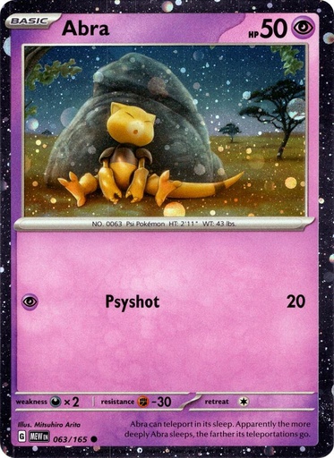 Abra - 063/165 (Cosmos Holo) - Miscellaneous Cards & Products (MCAP)