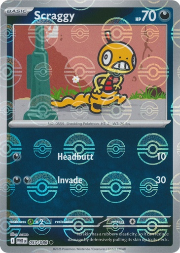 Scraggy (Poke Ball Pattern) - SV: White Flare (WHT)