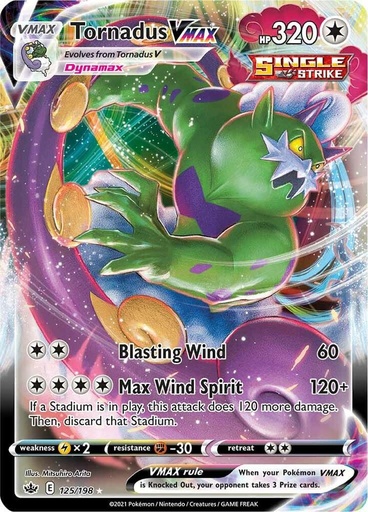 Tornadus VMAX - SWSH06: Chilling Reign 125/198