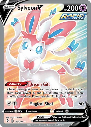 Sylveon V (Full Art) - SWSH07: Evolving Skies 183/203