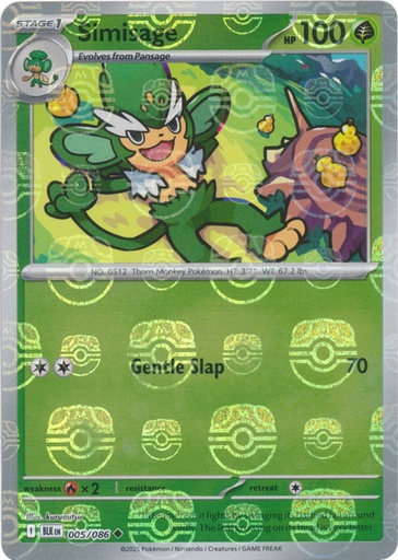 Simisage (Master Ball Pattern) - SV: Black Bolt (BLK)