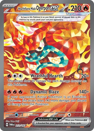 Hearthflame Mask Ogerpon ex - 212/167 - SV06: Twilight Masquerade (TWM)