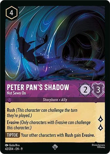 Peter Pan's Shadow - Not Sewn On - Fabled (9) 