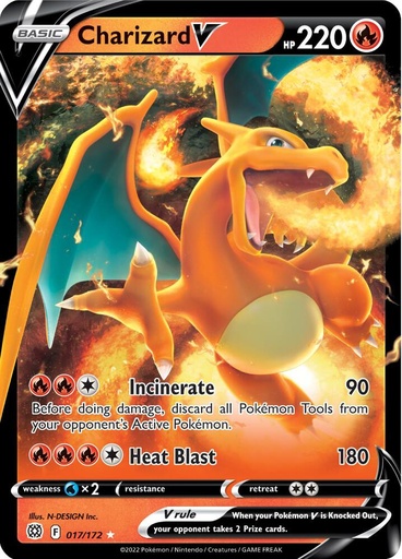 Charizard V - SWSH09: Brilliant Stars 017/172