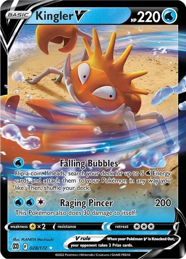 Kingler V - SWSH09: Brilliant Stars 028/172