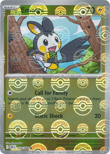 Emolga (Poke Ball Pattern) - SV: Black Bolt (BLK)