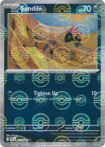 Sandile (Poke Ball Pattern) - SV: Black Bolt (BLK)