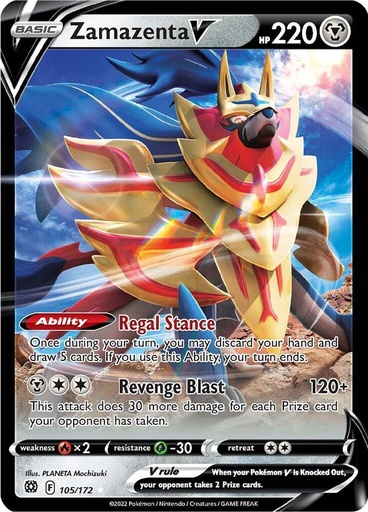 Zamazenta V - SWSH09: Brilliant Stars 105/172