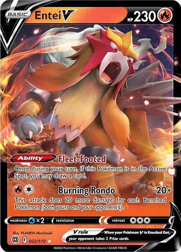 Entei V - SWSH09: Brilliant Stars 022/172