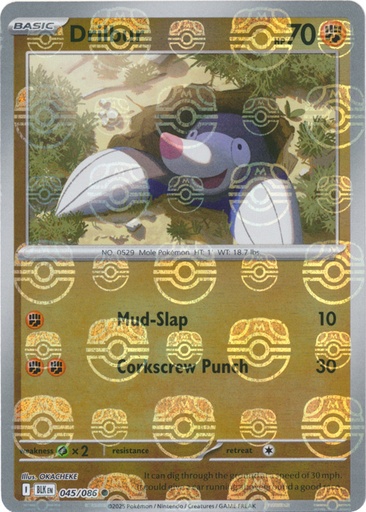 Drilbur (Master Ball Pattern) - SV: Black Bolt (BLK)