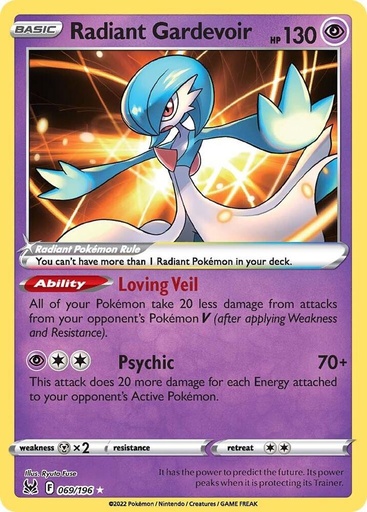Radiant Gardevoir - SWSH11: Lost Origin 069/196