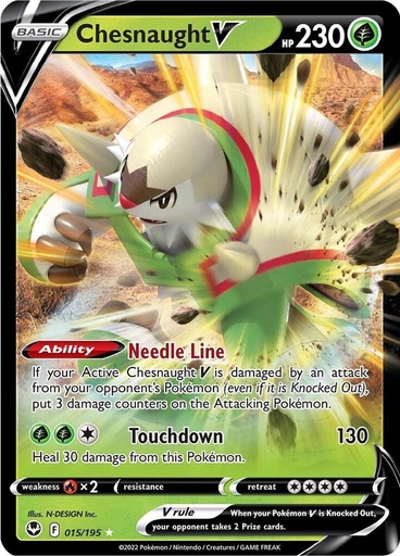 Chesnaught V - SWSH12: Silver Tempest 015/195