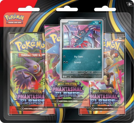 [10-10187-122] Phantasmal Flames 3 Pack Blister [Sneasel] - ME02: Phantasmal Flames (PFL)