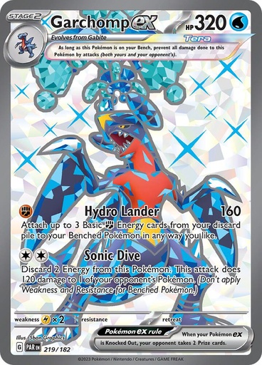 Garchomp ex - 219/182 - SV04: Paradox Rift (PAR)