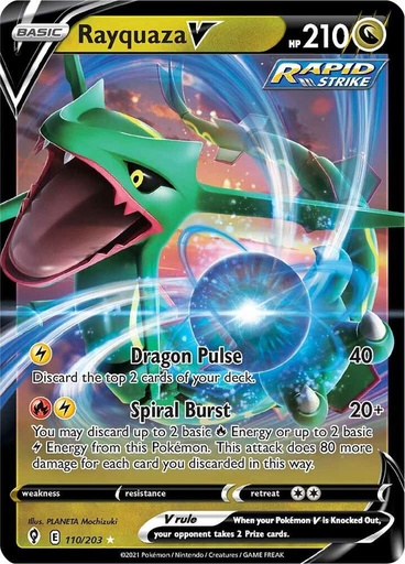 Rayquaza V - SWSH07: Evolving Skies 110/203