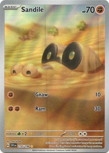 Sandile - 216/198 - SV01: Scarlet & Violet Base Set (SVI)