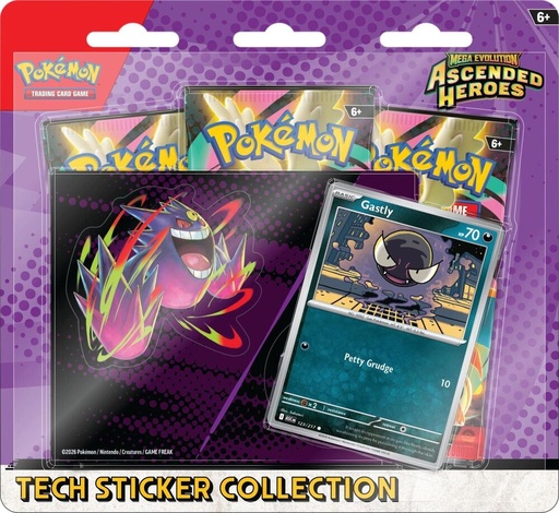 [10-10314-120] Mega Evolution: Ascended Heroes Tech Sticker Collection - Gastly - ME: Ascended Heroes (ASC)