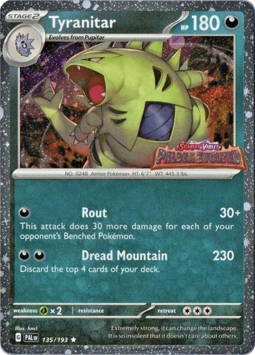 Tyranitar (Paldea Evolved Stamp) - Miscellaneous Cards & Products (MCAP)