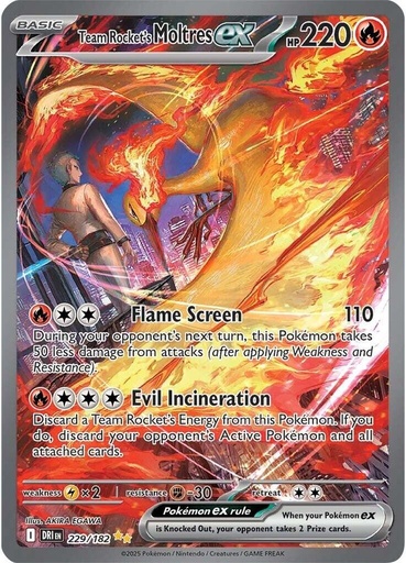 Team Rocket's Moltres ex - 229/182 - SV10: Destined Rivals (DRI)
