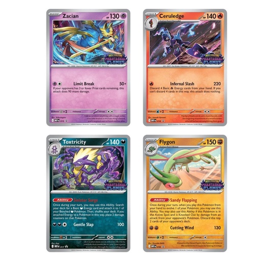 Ceruledge, Toxtricity, Flygon, Zacian (Prerelease) - ME: Mega Evolution Promo (MEP)