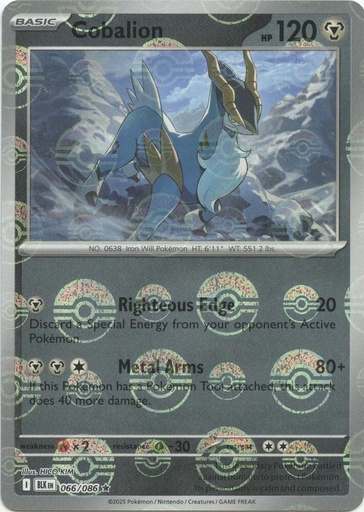 Cobalion (Poke Ball Pattern) - SV: Black Bolt (BLK)