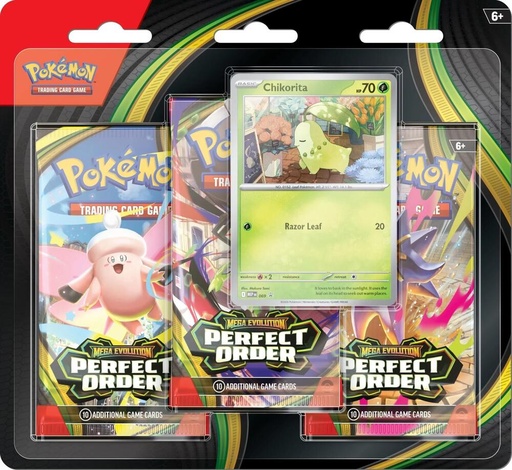 [10-10375-108] Perfect Order 3 Pack Blister [Chikorita] - ME03: Perfect Order (ME03)