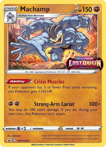 Machamp - SWSH243 (Prerelease) - SWSH: Sword & Shield Promo Cards (SWSD)