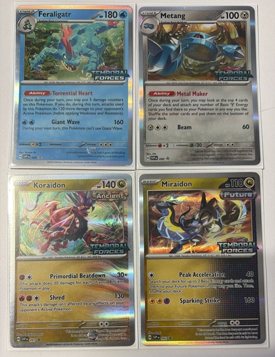 Feraligatr,Metang,Koraidon,Miraidon - 089,90,91,92 (Prerelease) - SV: Scarlet & Violet Promo Cards (SVP)