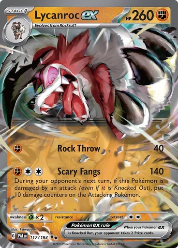 Lycanroc ex - SV02: Paldea Evolved 117/193