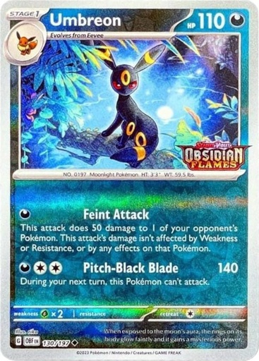 Umbreon (Obsidian Flames Stamped) - Miscellaneous Cards & Products