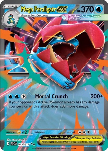 Mega Feraligatr ex - 043/217 - ME: Ascended Heroes (ASC)