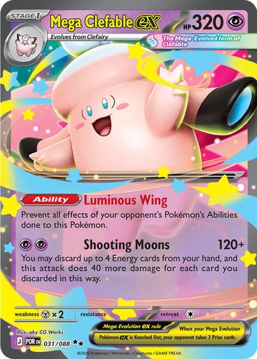 Mega Clefable ex - 031/088 - ME03: Perfect Order (POR)
