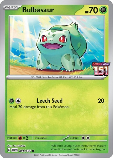 Bulbasaur - 001/165 (Best Buy Exclusive) - Miscellaneous Cards & Products (MCAP)