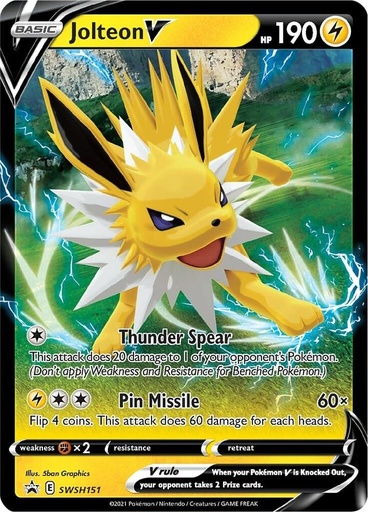 Jolteon V - SWSH151 - SWSH: Sword & Shield Promo Cards