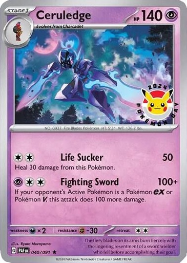 Ceruledge - 040/091 (Pokemon Day 2024) (Cosmos Holo) - Miscellaneous Cards & Products