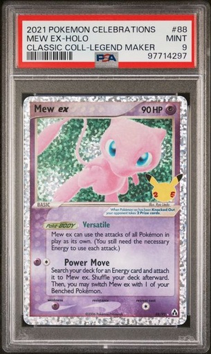 2021 POKEMON CELEBRATIONS CLASSIC COLLECTION #88 MEW EX-HOLO CLASSIC COLL-LEGEND MAKER PSA9