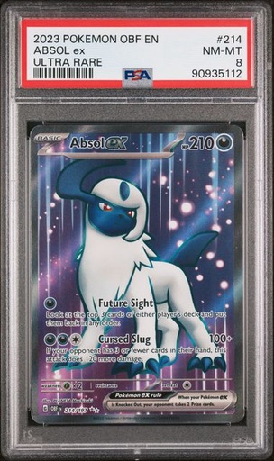 2023 POKEMON OBF EN-OBSIDIAN FLAMES #214 ABSOL ex ULTRA RARE PSA8
