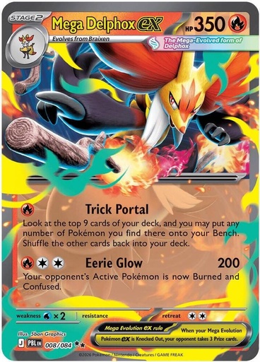 Mega Delphox ex - ME05: Pitch Black (PBL)