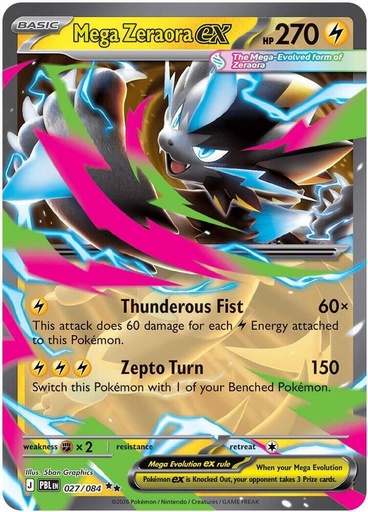 Mega Zeraora ex - 027/084 - ME05: Pitch Black (PBL)